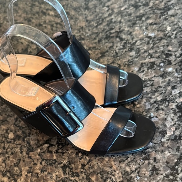 Kelly & Katie Black adjustable strap Heeled Sandals with Chunky Block Heel EUC 8 - Picture 10 of 16
